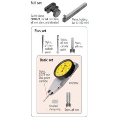 Đồng Hồ So Chân Gập, Dial Test Indicator, Horiz. 20° Face 0,06", 0,0005", 4/9,52mm Stem, Bracket Mitutoyo 513-442-16T 13 dong ho so chan gap dial test indicator horiz 20° face 0 06 0 0005 4 9 52mm stem bracket black dial 513 446 16t 3