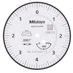 Đồng Hồ So Chân Gập, Dial Test Indicator, Horiz. 20° Face 0,016", 0,0001", 4/9,52mm Stem Mitutoyo 513-443-10A 10 dong ho so chan gap dial test indicator horiz 20° face 0 06 0 0005 4 9 52mm stem with bracket 513 446 10t 2