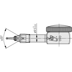 Đồng Hồ So Chân Gập, Dial Test Indicator, Horiz. Pocket Type 0,8mm, 0,01mm, Dust Proof, 8mm Stem Mitutoyo 513-517WE 5 dong ho so chan gap dial test indicator horiz pocket type 0 8mm 0 01mm with bracket 513 527t 1