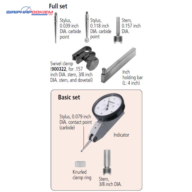 Đồng Hồ So Chân Gập, Dial Test Indicator, Horizontal Type 0,008", 0,0001", 4/9,52mm Stem, Bracket Mitutoyo 513-403-10T 8 Đồng Hồ So Chân Gập, Dial Test Indicator, Horizontal Type 0,008", 0,0001", 4/9,52mm Stem, Bracket Mitutoyo 513-403-10T - Ảnh 4