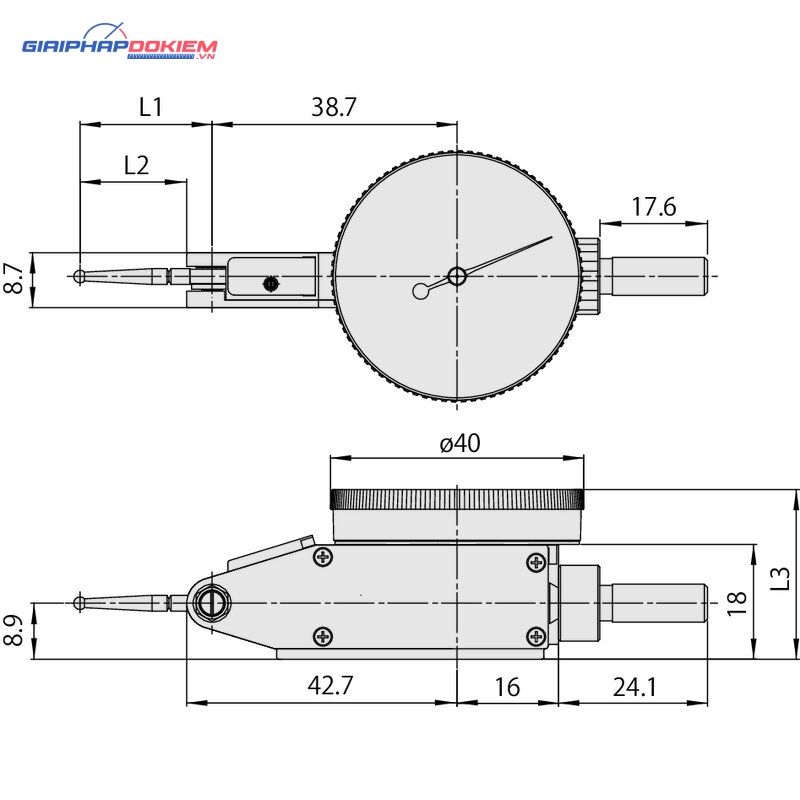 Đồng Hồ So Chân Gập, Dial Test Indicator, Dial Test Indicator, Horizontal Type 0,03"/0,7mm, 0,0005"/0,01mm, 9,52mm Stem Mitutoyo 513-406-10E 6 Đồng Hồ So Chân Gập, Dial Test Indicator, Dial Test Indicator, Horizontal Type 0,03"/0,7mm, 0,0005"/0,01mm, 9,52mm Stem Mitutoyo 513-406-10E - Ảnh 2