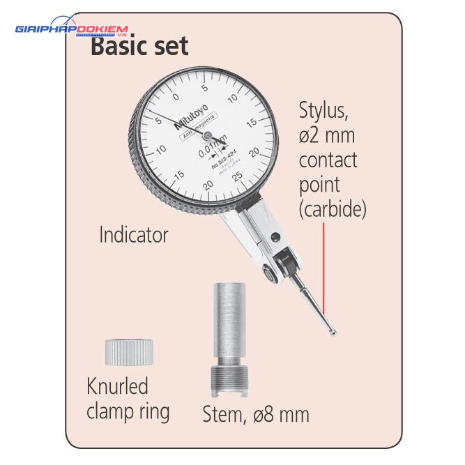 Đồng Hồ So Chân Gập, Dial Test Indicator, Dial Test Indicator, Horizontal Type 0,03"/0,7mm, 0,0005"/0,01mm, 9,52mm Stem Mitutoyo 513-406-10E 7 Đồng Hồ So Chân Gập, Dial Test Indicator, Dial Test Indicator, Horizontal Type 0,03"/0,7mm, 0,0005"/0,01mm, 9,52mm Stem Mitutoyo 513-406-10E - Ảnh 3