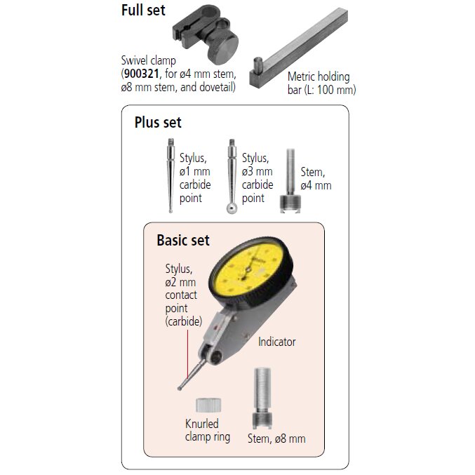 Đồng Hồ So Chân Gập, Dial Test Indicator, Horizontal Type 0,5mm, 0,01mm, 4/8mm Stem, with Bracket Mitutoyo 513-414-10T 8 Đồng Hồ So Chân Gập, Dial Test Indicator, Horizontal Type 0,5mm, 0,01mm, 4/8mm Stem, with Bracket Mitutoyo 513-414-10T - Ảnh 4