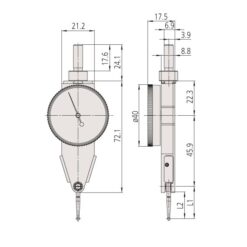 Đồng Hồ So Chân Gập, Dial Test Indicator Parallel Type 0,2mm, 0,002, 8mm Stem Mitutoyo 513-485-10E 6 dong ho so chan gap dial test indicator parallel type 0 2mm 0 002 8mm stem 513 485 10e 1