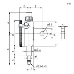 Đồng Hồ So Cơ Khí Chống Va Đập, Dial Indicator, Flat Back, AGD/ANSI 0,006", 0,0001", One Revol., Shockpr Mitutoyo 1910SB-72 7 dong ho so co khi chong va dap flat back agd ansi 0 006 0 0001 mitutoyo 1910a 72 1