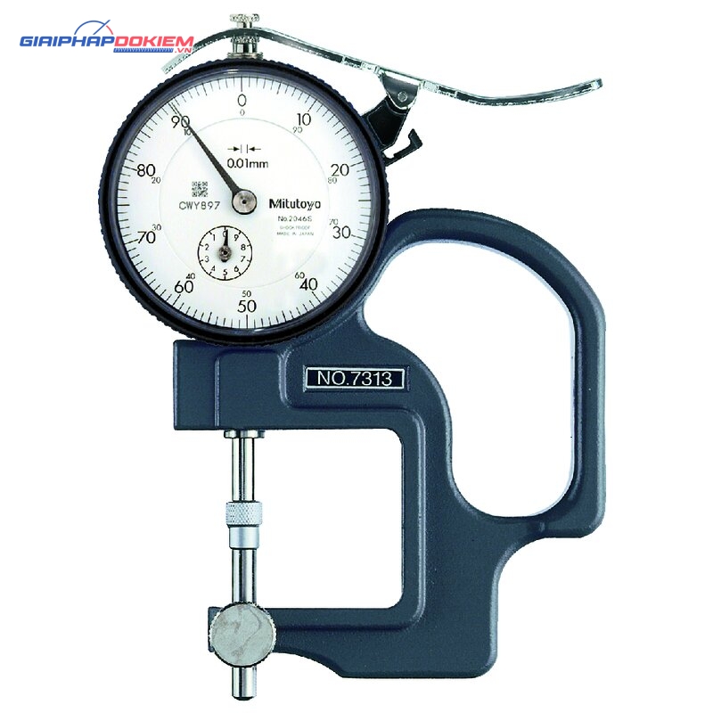Đồng hồ đo độ dày cơ khí, 0-10mm, 0,01mm Mitutoyo 7313 3 Đồng hồ đo độ dày cơ khí, 0-10mm, 0,01mm Mitutoyo 7313