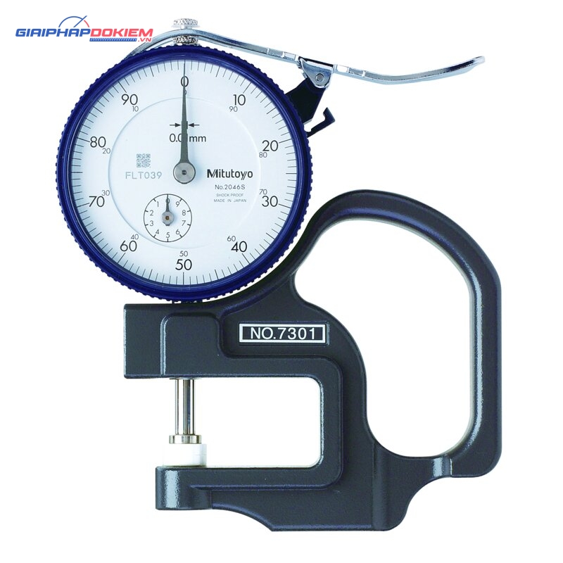 Đồng hồ đo độ dày cơ khí, 0-10mm, 0,01mm Mitutoyo 7301 3 Đồng hồ đo độ dày cơ khí, 0-10mm, 0,01mm Mitutoyo 7301