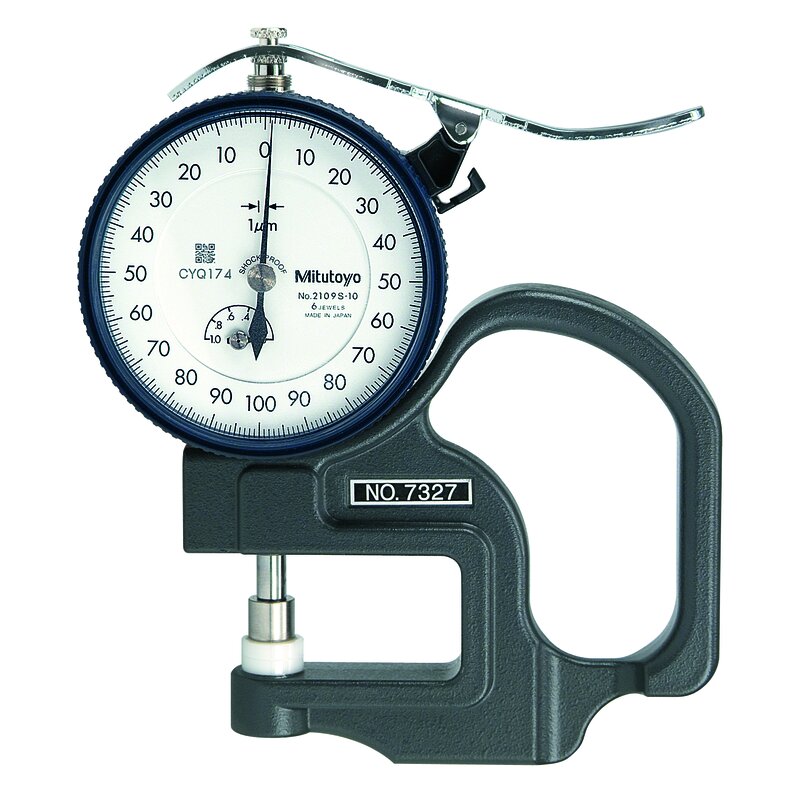 Đồng hồ đo độ dày cơ khí, 0-1mm, 0,001mm Mitutoyo 7327 3 Đồng hồ đo độ dày cơ khí, 0-1mm, 0,001mm Mitutoyo 7327