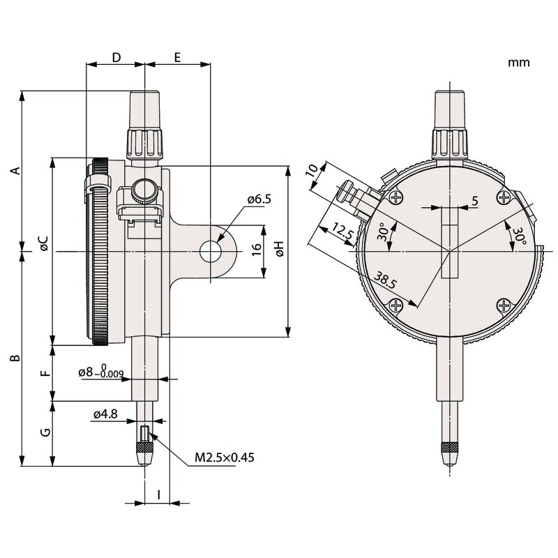 Đồng Hồ So Cơ Khí Flat Back 10mm, 0,01mm Mitutoyo 4 Đồng Hồ So Cơ Khí Flat Back 10mm, 0,01mm Mitutoyo - Ảnh 2