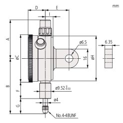 Đồng Hồ So Cơ Khí Lug Back, AGD/ANSI 0,125",0,001" Mitutoyo 1780A 7 dong ho so co khi flat back agd ansi 0 025 0 0001 mitutoyo 1803a 10 1