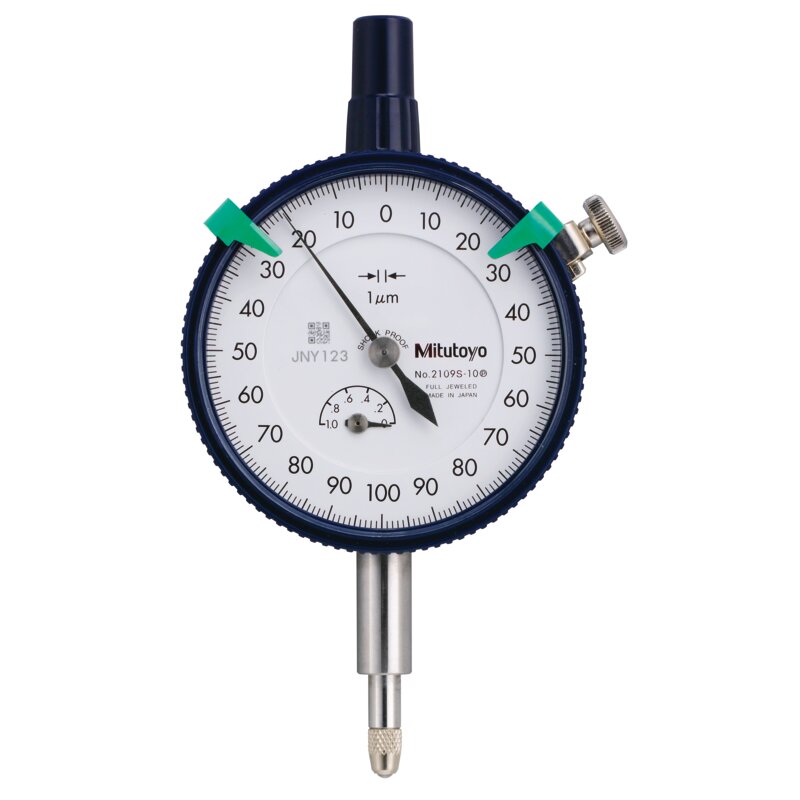 Đồng Hồ So Cơ Khí, Dial Indicator, Flat Back 1mm, 0,001mm, Jeweled Bearing, Shockpr Mitutoyo 2109SB-10 5 Đồng Hồ So Cơ Khí, Dial Indicator, Flat Back 1mm, 0,001mm, Jeweled Bearing, Shockpr Mitutoyo 2109SB-10