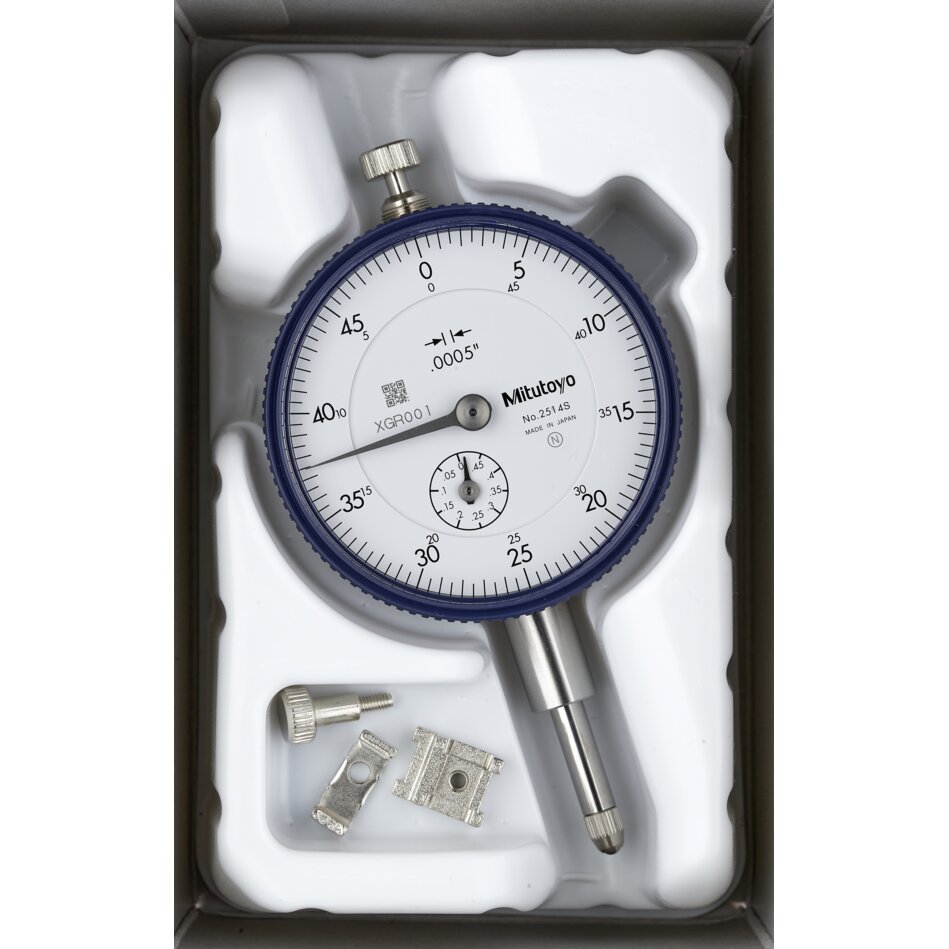 Đồng Hồ So Cơ Khí, Dial Indicator, Flat Back, AGD/ANSI 0,05", 0,0001", Reverse Type, Shockpr Mitutoyo 2905SB-10 8 Đồng Hồ So Cơ Khí, Dial Indicator, Flat Back, AGD/ANSI 0,05", 0,0001", Reverse Type, Shockpr Mitutoyo 2905SB-10 - Ảnh 4