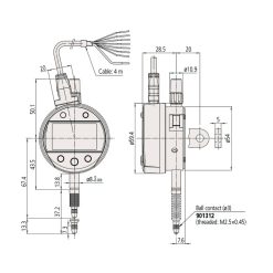 Đồng Hồ So Điện Tử Cấp Nguồn Bên Ngoài, Digital Indicator Signal ID-C Inch/Metric, 0,5", 0,00005", Lug Back Mitutoyo 543-351 8 dong ho so dien tu cap nguon ben ngoai digital indicator signal id c ansi agd inch metric 0 5 0 00005 lug back 543 352 1