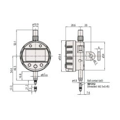dong ho so dien tu dac biet digital indicator calculation ansi agd inch metric 2 0 00005 flat back 543 597b 1