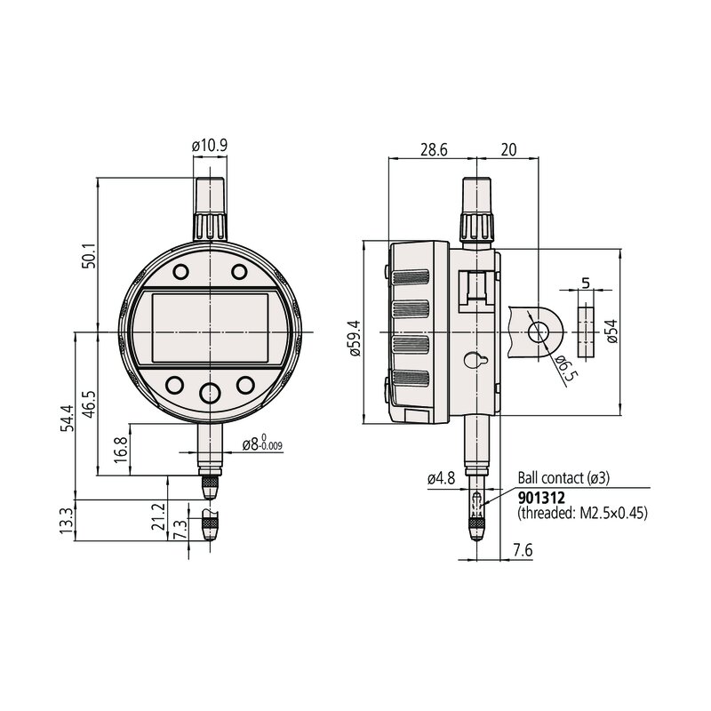 Đồng Hồ So Điện Tử Đặc Biệt, Digital Indicator Calculation ID-C 50,8mm, 0,001mm, Flat Back Mitutoyo 543-595B 3 Đồng Hồ So Điện Tử Đặc Biệt, Digital Indicator Calculation ID-C 50,8mm, 0,001mm, Flat Back Mitutoyo 543-595B - Ảnh 2