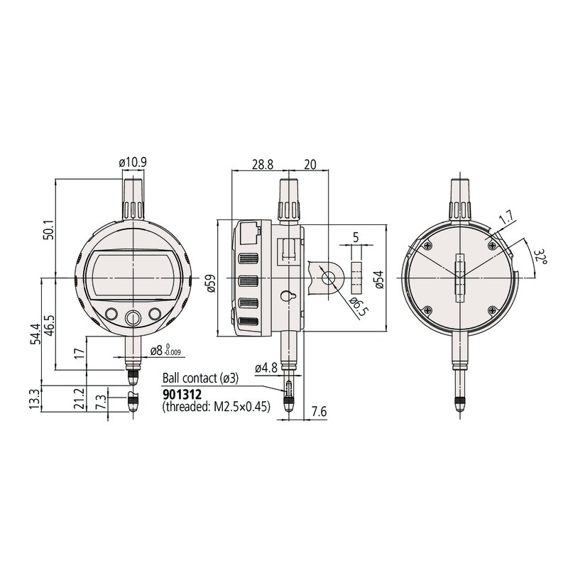 Đồng Hồ So Điện Tử, Digital Indicator ID-C, ANSI/AGD Inch/Metric, 1", 0,0005", Flat Back Mitutoyo 543-476B 7 Đồng Hồ So Điện Tử, Digital Indicator ID-C, ANSI/AGD Inch/Metric, 1", 0,0005", Flat Back Mitutoyo 543-476B - Ảnh 2