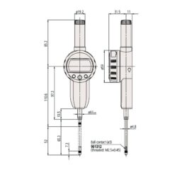 Đồng Hồ So Điện Tử, Digital Indicator ID-C Inch/Metric, 2", 0,00005", Flat Back Mitutoyo 543-491B 7 dong ho so dien tu digital indicator id c ansi agd inch metric 2 0 00005 flat back 543 492b 1