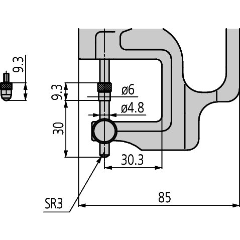 Đồng hồ đo độ dày điện tử, 0-10mm, , 0,01mm Mitutoyo 547-313 4 Đồng hồ đo độ dày điện tử, 0-10mm, , 0,01mm Mitutoyo 547-313 - Ảnh 2