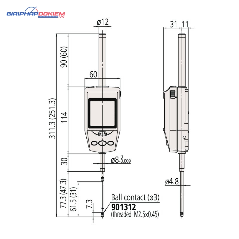 Đồng Hồ So Điện Tử Loại Mỏng, Digital Indicator ID-H, BS AC-Adapter 60,9mm, 0,0005mm Mitutoyo 543-563E 7 Đồng Hồ So Điện Tử Loại Mỏng, Digital Indicator ID-H, BS AC-Adapter 60,9mm, 0,0005mm Mitutoyo 543-563E - Ảnh 2