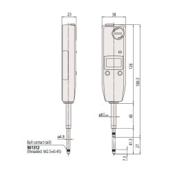 Đồng Hồ So Điện Tử Loại Mỏng, Digital Indicator ID-U 25,4mm, 0,01mm Mitutoyo 575-121 9 dong ho so dien tu loai mong digital indicator id u ansi agd inch metric 1 0 0005 0 01mm 575 123 1