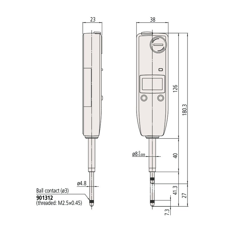 Đồng Hồ So Điện Tử Loại Mỏng, Digital Indicator ID-U 25,4mm, 0,01mm Mitutoyo 575-121 6 Đồng Hồ So Điện Tử Loại Mỏng, Digital Indicator ID-U 25,4mm, 0,01mm Mitutoyo 575-121 - Ảnh 2