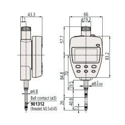 Đồng Hồ So Điện Tử Nguồn Điện Cấp Ngoài, Digital Indicator ID-F, BS AC-Adapter Inch/Metric, 1", 0,00002", ANSI/AGD Mitutoyo 543-552E 6 dong ho so dien tu nguon dien cap ngoai digital indicator id f bs ac adapter inch metric 2 0 00002 ansi agd 543 554e 1