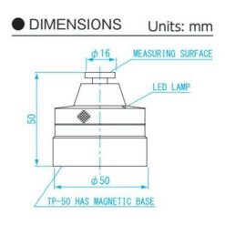 Dụng cụ sét zero trục Z điện tử Chiều cao 50mm Niigata Seiki TP-50M 3 dung cu set zero truc z dien tu chieu cao 50mm niigata seiki tp 50m 1