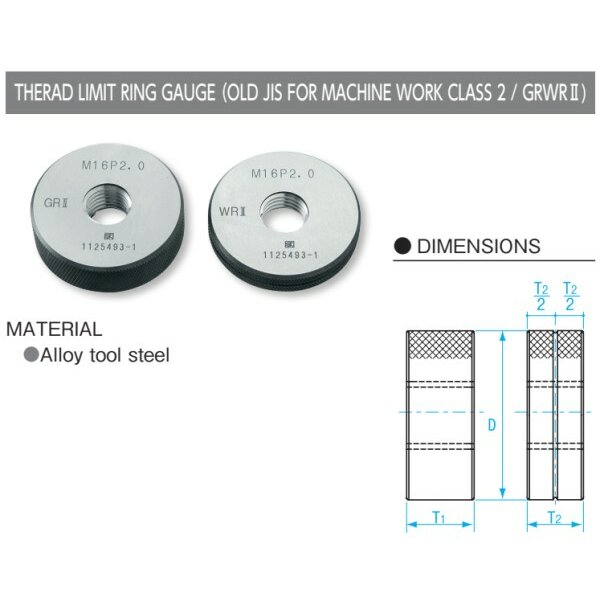 Dưỡng đo ren ngoài M8x1.25-GRWR II, Niigata Seiki GRWR2-08125 3 Dưỡng đo ren ngoài M8x1.25-GRWR II, Niigata Seiki GRWR2-08125 - Ảnh 2