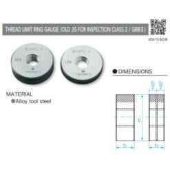 Dưỡng đo ren ngoài M3x0.5-GRIR II, Niigata Seiki GRIR2-0305 4 duong do ren ngoai m20x2 5 grwr ii niigata seiki grwr2 2025 1