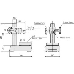 gia do may do co de granite gauge stand with granite base 150x100x40mm 912 101 1