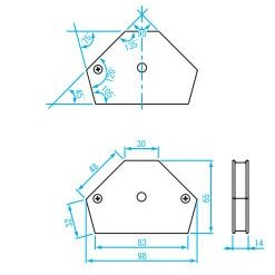 Khung cố định góc hàn 30°, 45°, 60°, 75°, Niigata Seiki 90° Niigata Seiki MGW-90 4 Khung cố định góc hàn 30°, 45°, 60°, 75°, Niigata Seiki 90° Niigata Seiki MGW-90 - Ảnh 2