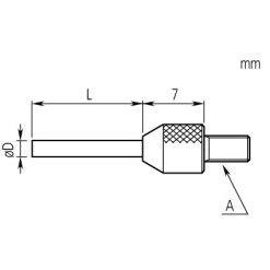 kim do dong ho so d 2mm l 40mm carbide metric mitutoyo 21aaa339 1
