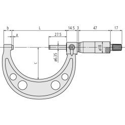 panme co khi do ngoai mitutoyo 25 50mm 103 138 1