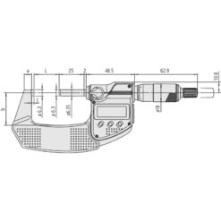 Panme Điện Tử Đo Ngoài 50-75mm Mitutoyo 293-242-30 11 panme dien tu do ngoai mitutoyo 75 100mm 293 243 30 1