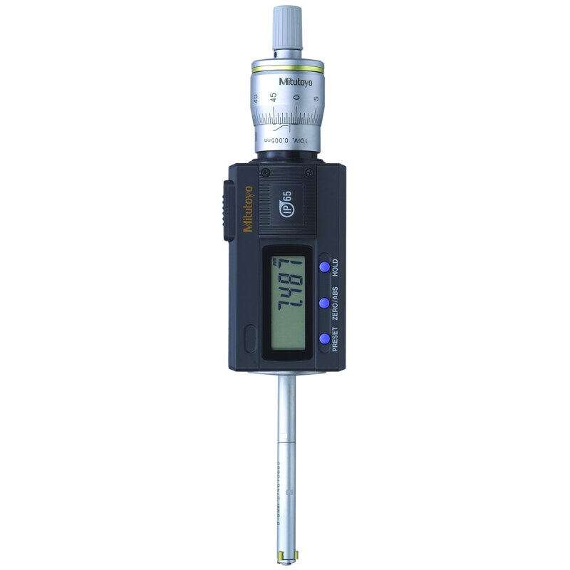Panme Đo Lỗ 3 Chấu Điện Tử Metric, 8-10mm, IP65, TIN Mitutoyo 468-162 6 Panme Đo Lỗ 3 Chấu Điện Tử Metric, 8-10mm, IP65, TIN Mitutoyo 468-162