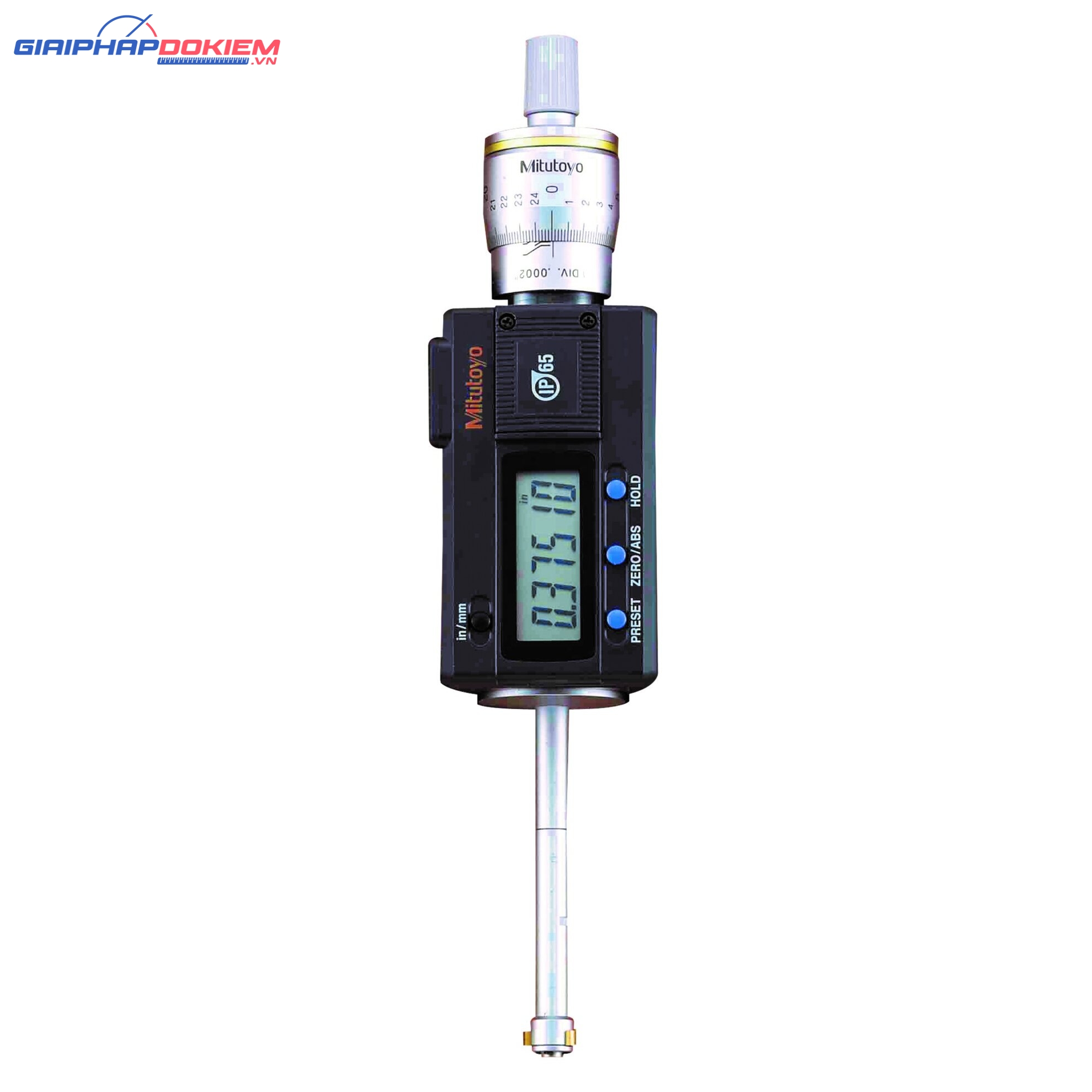 Panme Đo Lỗ 3 Chấu Điện Tử Metric/Metric, 0,425-0,5", IP65, TIN Mitutoyo 468-263 6 Panme Đo Lỗ 3 Chấu Điện Tử Metric/Metric, 0,425-0,5", IP65, TIN Mitutoyo 468-263