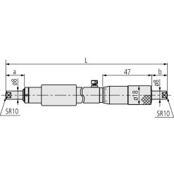 Panme Đo Trong Dạng Ống Nối Cơ Khí 725-750mm Mitutoyo 133-170 5 panme do trong dang thanh noi co khi 11 12 mitutoyo 133 232 1