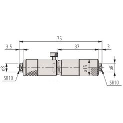 Panme Đo Trong Dạng Thanh Nối Cơ Khí 75-100mm Mitutoyo 133-144 5 panme do trong dang thanh noi co khi 75 100mm mitutoyo 133 144 1