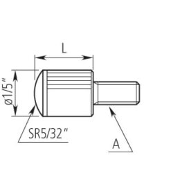 Đầu đo đồng hồ so R=2,5mm, L=10mm, Steel, Inch Mitutoyo 5 productproductproduct id72294 1