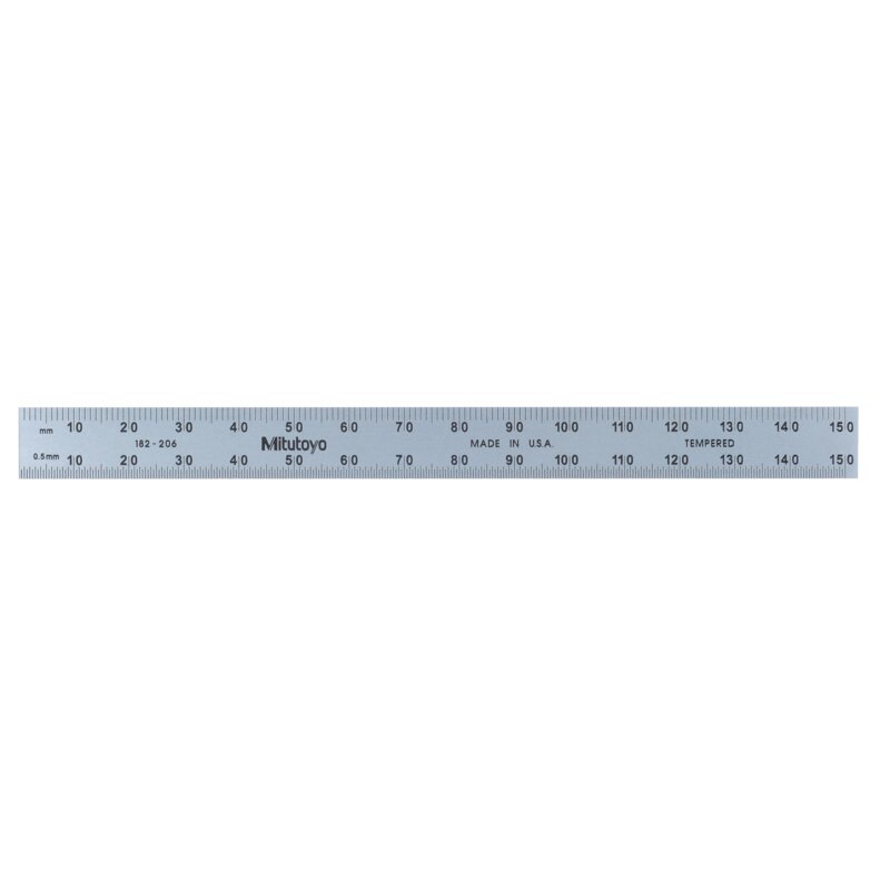 Thước Lá Thép 150mm/6", Metric/Inch Mitutoyo 182-206 3 Thước Lá Thép 150mm/6", Metric/Inch Mitutoyo 182-206
