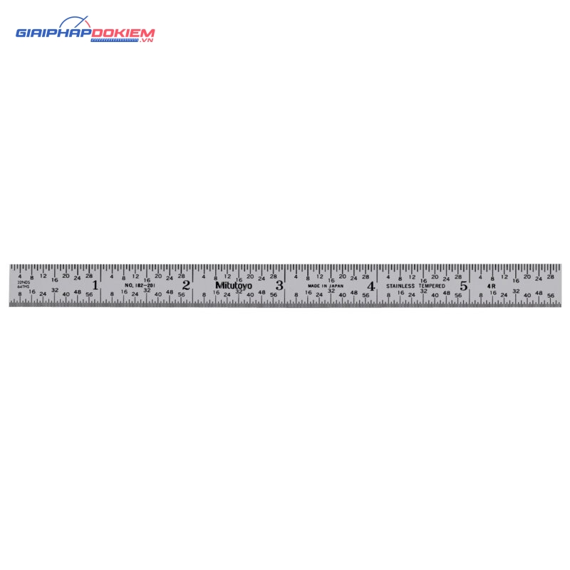 Thước Lá Thép 6", Inch Mitutoyo 182-201 3 Thước Lá Thép 6", Inch Mitutoyo 182-201