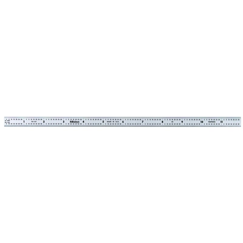 Thước Lá Thép 12", Inch Mitutoyo 182-221 3 Thước Lá Thép 12", Inch Mitutoyo 182-221