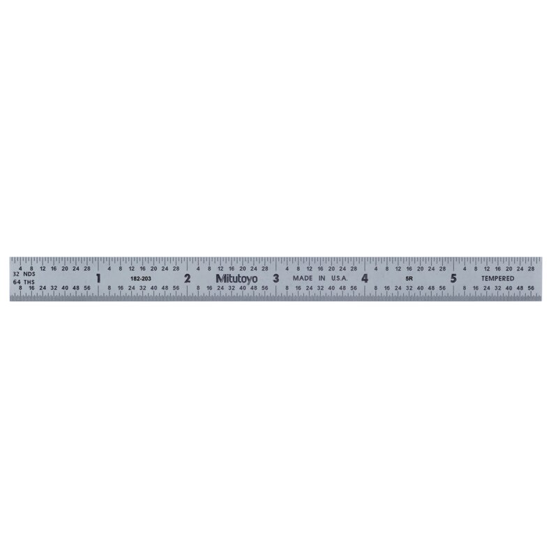Thước Lá Thép 6", Inch Mitutoyo 182-202 3 Thước Lá Thép 6", Inch Mitutoyo 182-202