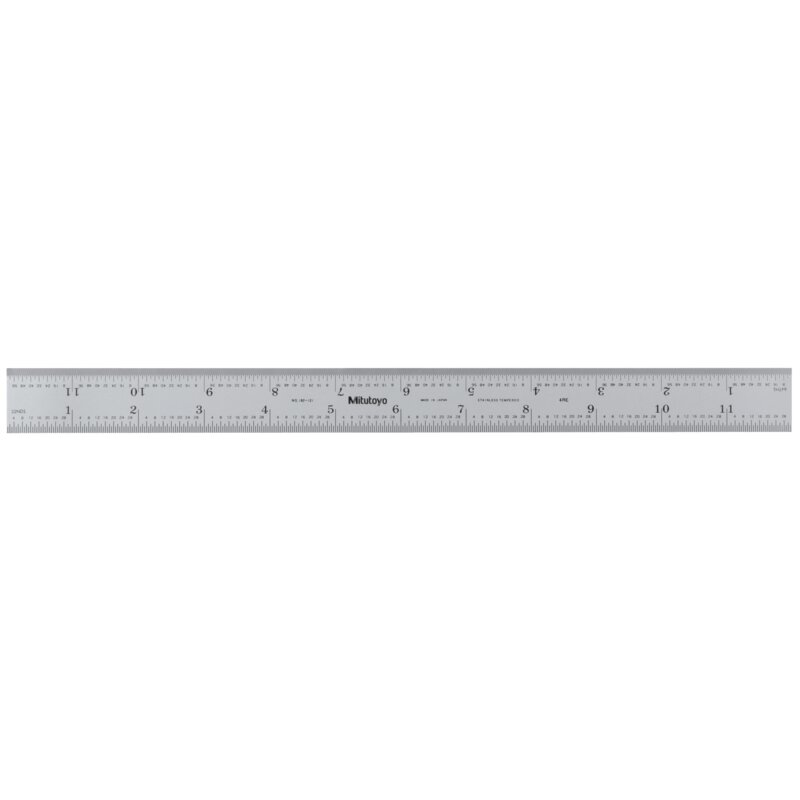 Thước Lá Thép 12" Inch Mitutoyo 182-121 3 Thước Lá Thép 12" Inch Mitutoyo 182-121
