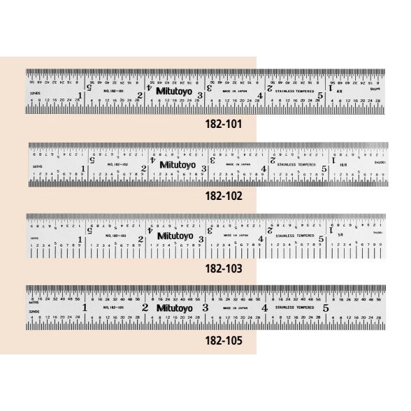Thước Lá Thép 12", Inch Mitutoyo 182-223 4 Thước Lá Thép 12", Inch Mitutoyo 182-223 - Ảnh 2