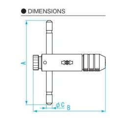 tay quay taro dang coc truot cho ren m8 m12 niigata seiki rth l 1