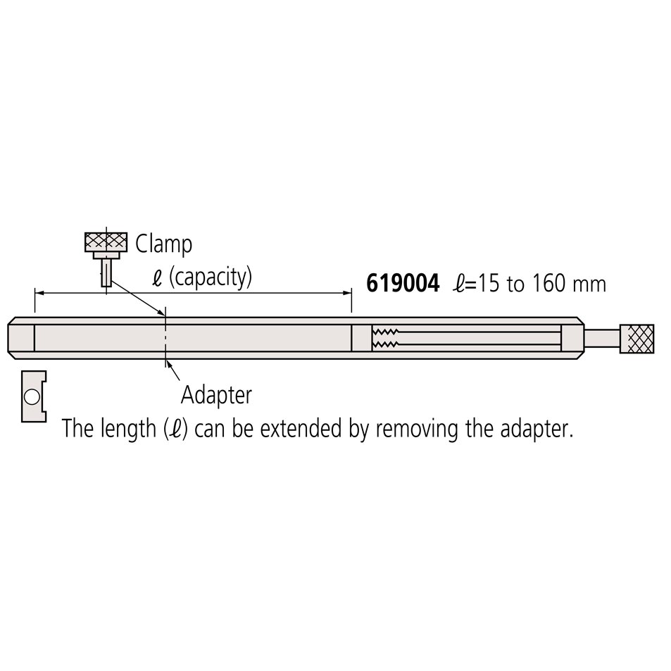 Thanh gá kẹp căn mẫu 15-160mm Mitutoyo 619004 4 Thanh gá kẹp căn mẫu 15-160mm Mitutoyo 619004 - Ảnh 2