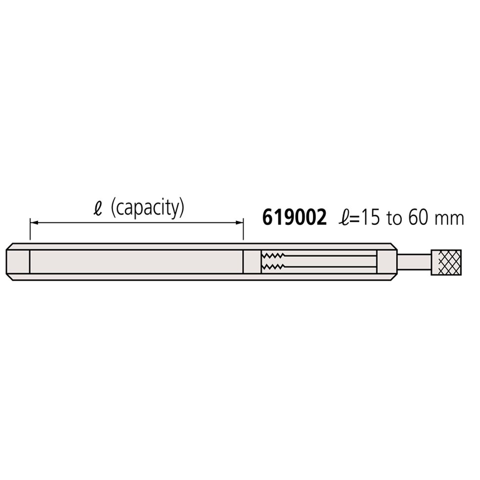 Thanh gá kẹp căn mẫu 15-60mm Mitutoyo 619002 1 Thanh gá kẹp căn mẫu 15-60mm Mitutoyo 619002