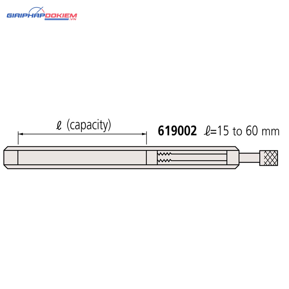 Thanh gá kẹp căn mẫu 15-60mm Mitutoyo 619002 1 Thanh gá kẹp căn mẫu 15-60mm Mitutoyo 619002