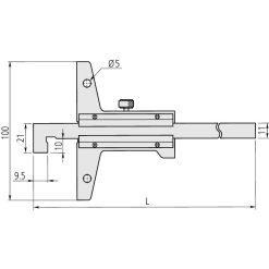 Thước cặp đo sâu cơ khí 0-200mm, 0,05mm Mitutoyo 527-402 14 thuoc cap do sau co khi 0 300mm 0 02mm mitutoyo 527 413 4